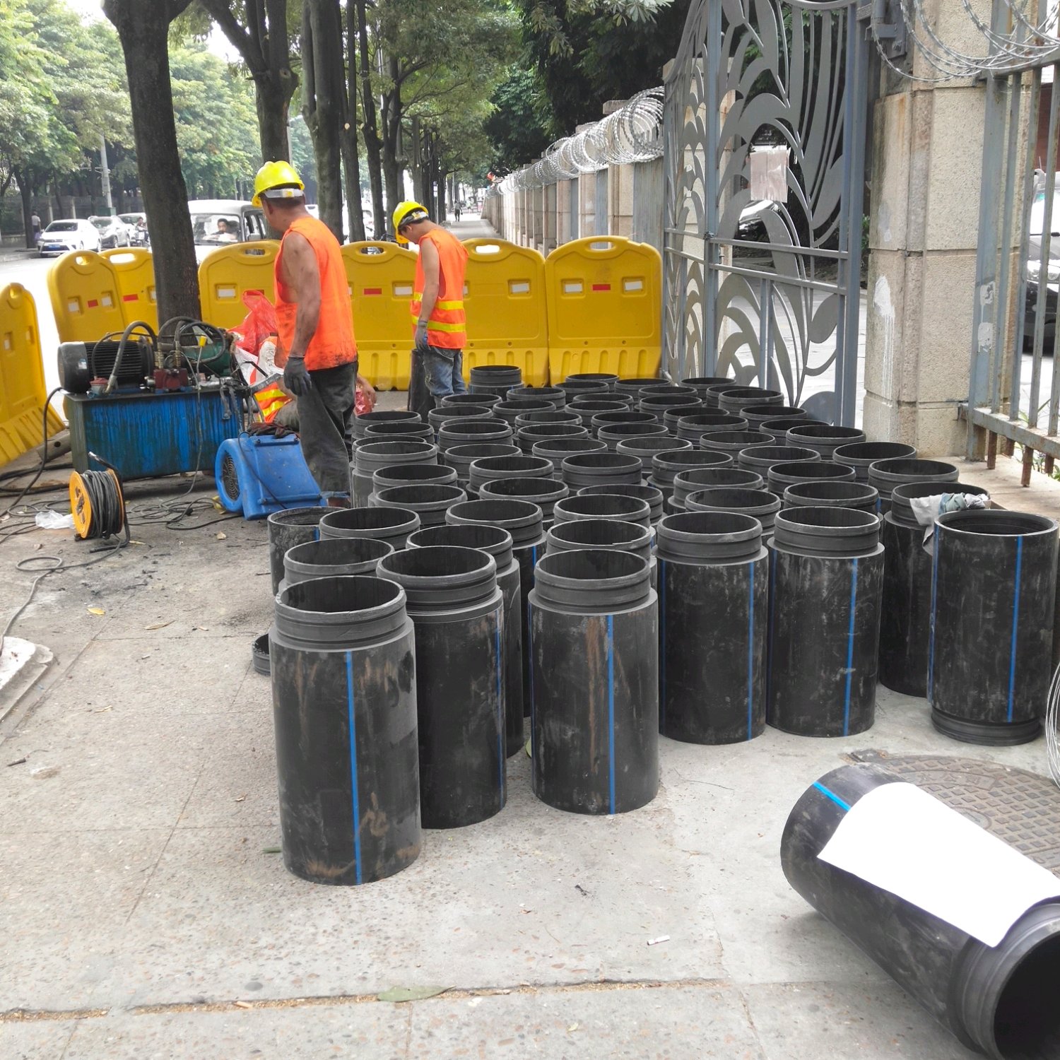 短管内衬管道置换